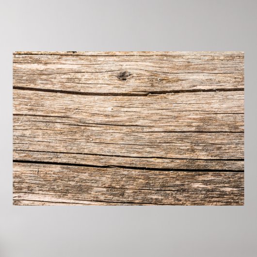 樹皮のない古い木の丸太の質感 ポスター (正面)