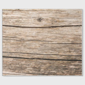 樹皮のない古い木の丸太の質感 ラッピングペーパー (フラット)