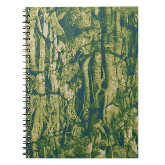 樹皮のカムフラージュパターン ノートブック (正面)