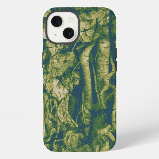 樹皮のカムフラージュパターン iPhoneケース (裏面)