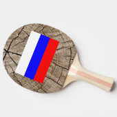 樹皮のロシアのな旗 卓球ラケット (横)