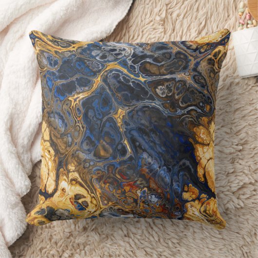 樹皮の大理石模様をつけられた抽象芸術2 クッション (ブランケット)