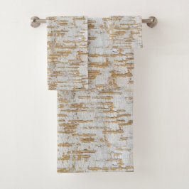 樹皮の抽象芸術の自然なパターン バスタオルセット