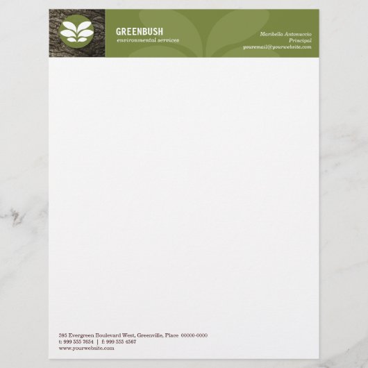 樹皮の環境レターヘッド レターヘッド (正面)