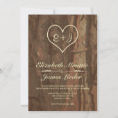 樹皮の結婚式招待状 招待状 (正面)