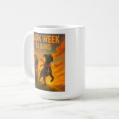 樹皮の週が始まる コーヒーマグカップ (正面左)