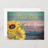 樹皮はがきの背景にヒマワリ ポストカード (正面/裏面)