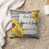 樹皮はがきtの背景のひまわり クッション (ブランケット)