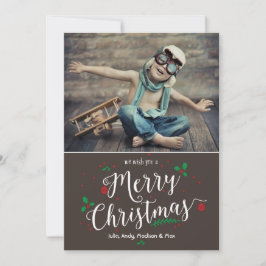 樹皮メリーのミスタントー1 Photo Holiday Card シーズンカード