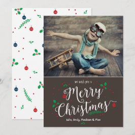 樹皮メリーのミスタントー1 Photo Holiday Card シーズンカード