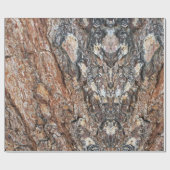 樹皮写真素朴茶色と黒自然 ラッピングペーパー (フラット)