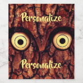 樹皮性お洒落素朴 ワインラベル (シングルラベル)