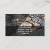 樹皮木表面グレー三角形モノグラムブ 名刺 (裏面)