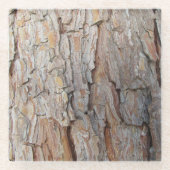 樹皮秋秋の模様 ガラスコースター (正面)