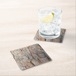 樹皮秋秋の模様 スクエアペーパーコースター