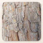 樹皮秋秋の模様 スクエアペーパーコースター (正面)