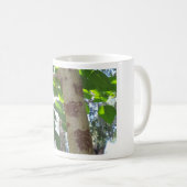 樹皮葉付き緑と木の幹カッコいい部 コーヒーマグカップ (正面右)