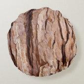 樹皮質感カッコいいユニーク ラウンドクッション (裏面)