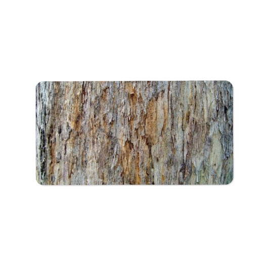 樹皮質感詳細 ラベル (正面)