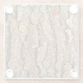 樹皮質感 ガラスコースター (裏面)