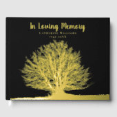 樹皮 フォイル 棺 参列者 記念帳 愛を込めて ゲストブック (正面)