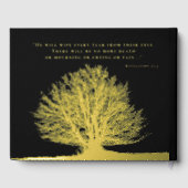 樹皮 フォイル 棺 参列者 記念帳 愛を込めて ゲストブック (裏面)