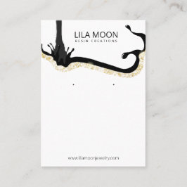 樹脂をテーマにしたイヤリングカード 名刺