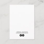 樹脂をテーマにしたイヤリングカード 名刺 (裏面)