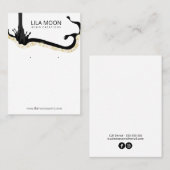 樹脂をテーマにしたイヤリングカード 名刺 (正面/裏面)