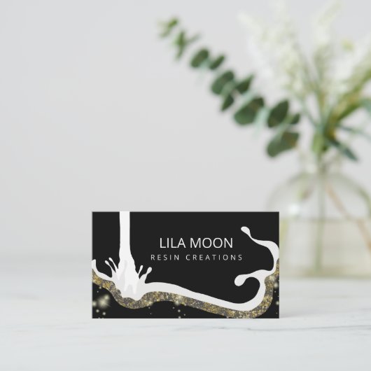 樹脂をテーマにした名刺 名刺 (スタンド正面)