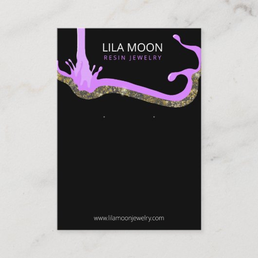 樹脂イヤリング業務用イヤリングカード 名刺 (正面)