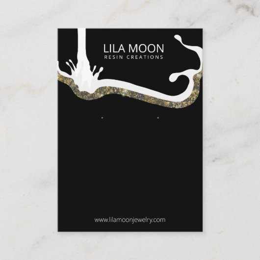 樹脂ジュエリー用イヤリングカード 名刺 (正面)