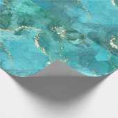 樹脂デザイン包装紙ティール（緑がかった色） ラッピングペーパー (角)