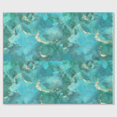 樹脂デザイン包装紙ティール(緑がかった色) ラッピングペーパー (フラット)