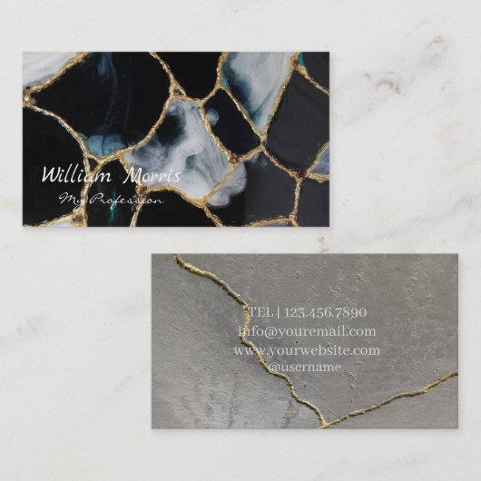 樹脂絵を描エポキシ大理石絵を描 名刺 (正面/裏面)