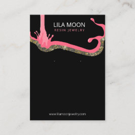 樹脂製イヤリングの包装方法 名刺