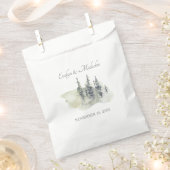 樹高の木材の水色の常緑樹結婚の木 フェイバーバッグ (クリップ留めされた状態)