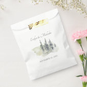 樹高の木材の水色の常緑樹結婚の木 フェイバーバッグ (封をした状態)