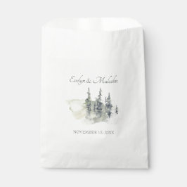 樹高の木材の水色の常緑樹結婚の木 フェイバーバッグ