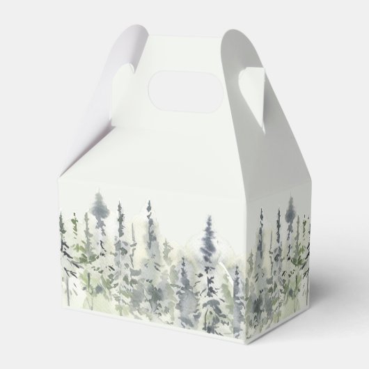 樹高の木材の水色の常緑樹結婚の木 フェイバーボックス (裏面サイド)