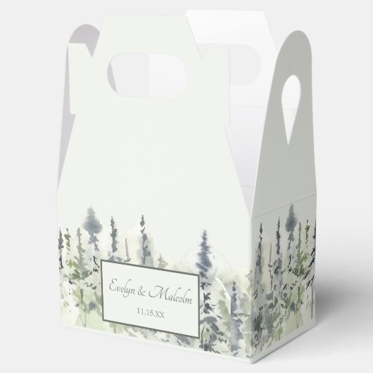 樹高の木材の水色の常緑樹結婚の木 フェイバーボックス (オープン)