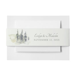 樹高の木材の水色の常緑樹結婚の木 招待状ベリーバンド