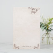 樹齢パーソナライズされた素朴紙文房具 便箋 (スタンド正面)