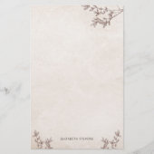 樹齢パーソナライズされた素朴紙文房具 便箋 (正面)