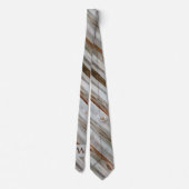 樹齢素朴の木茶色と灰色 ネクタイ (裏面)