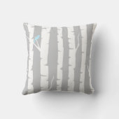 樺の木および青い鳥 クッション (裏面)