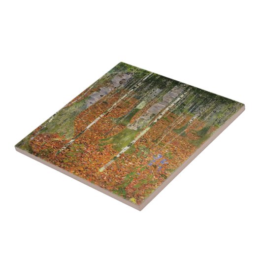 樺の木が付いているグスタフのクリムトの農家 タイル (側面)