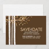 樺の木が散る Save the Date のお知らせ セーブザデート (正面/裏面)