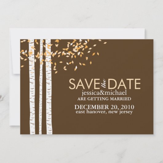 樺の木が散る Save the Date のお知らせ セーブザデート (正面)