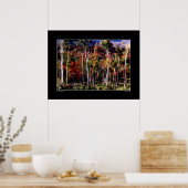 樺の木とカラーポスター ポスター (キッチン)